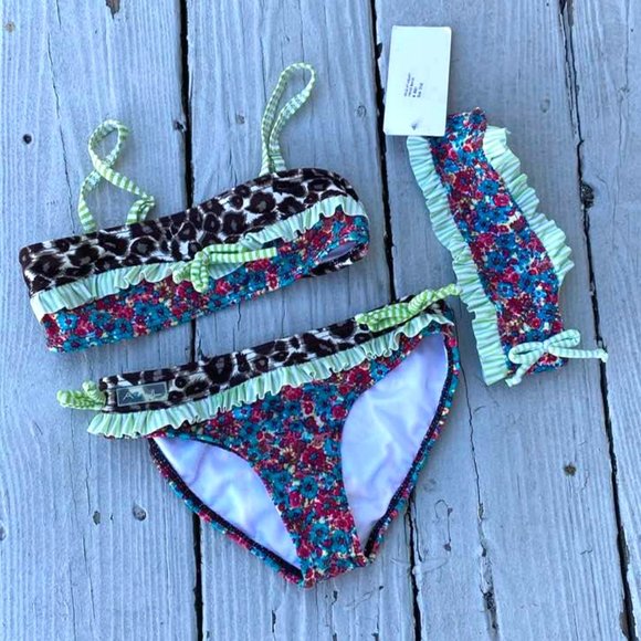Azul Leopard Bikini & Headband Size 6